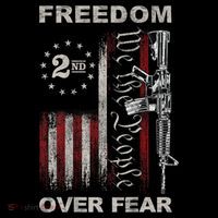 Freedom Over Fear 2nd Amendment Patriotic ProGun ON BACK Baby Bodysuit thumb 2