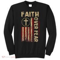 Faith Over Fear Patriotic Christian Sweatshirt thumb 0