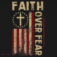 Faith Over Fear Patriotic Christian Women's Hoodie thumb 2