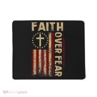 Faith Over Fear Patriotic Christian Mousepad thumb 0