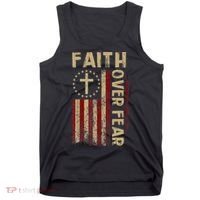 Faith Over Fear Patriotic Christian Tank Top thumb 0