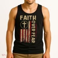 Faith Over Fear Patriotic Christian Tank Top thumb 3