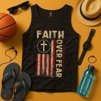 Faith Over Fear Patriotic Christian Tank Top thumb 4