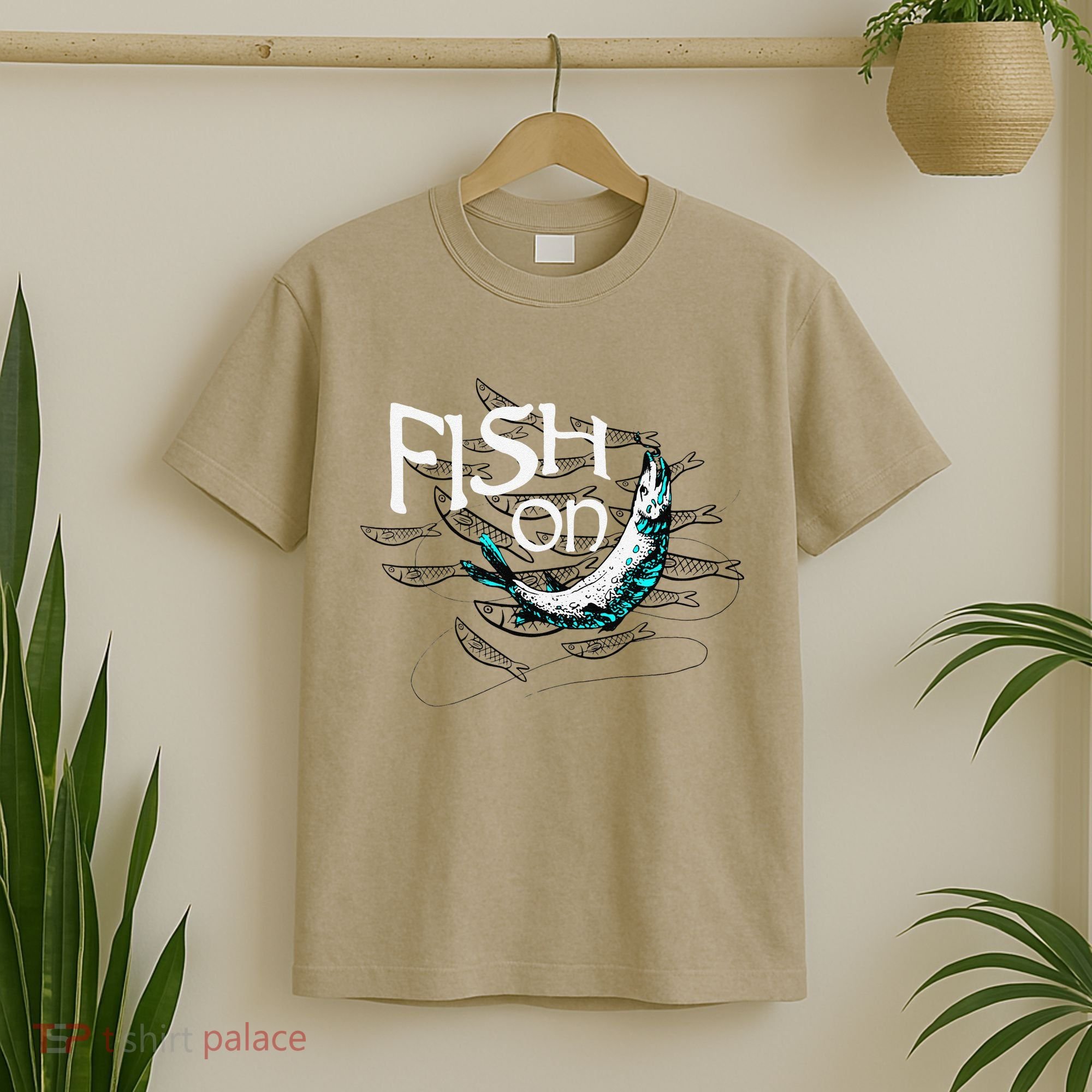 Fish On Fishing Gift For Bass Fisherman Fishing Gift T-Shirt