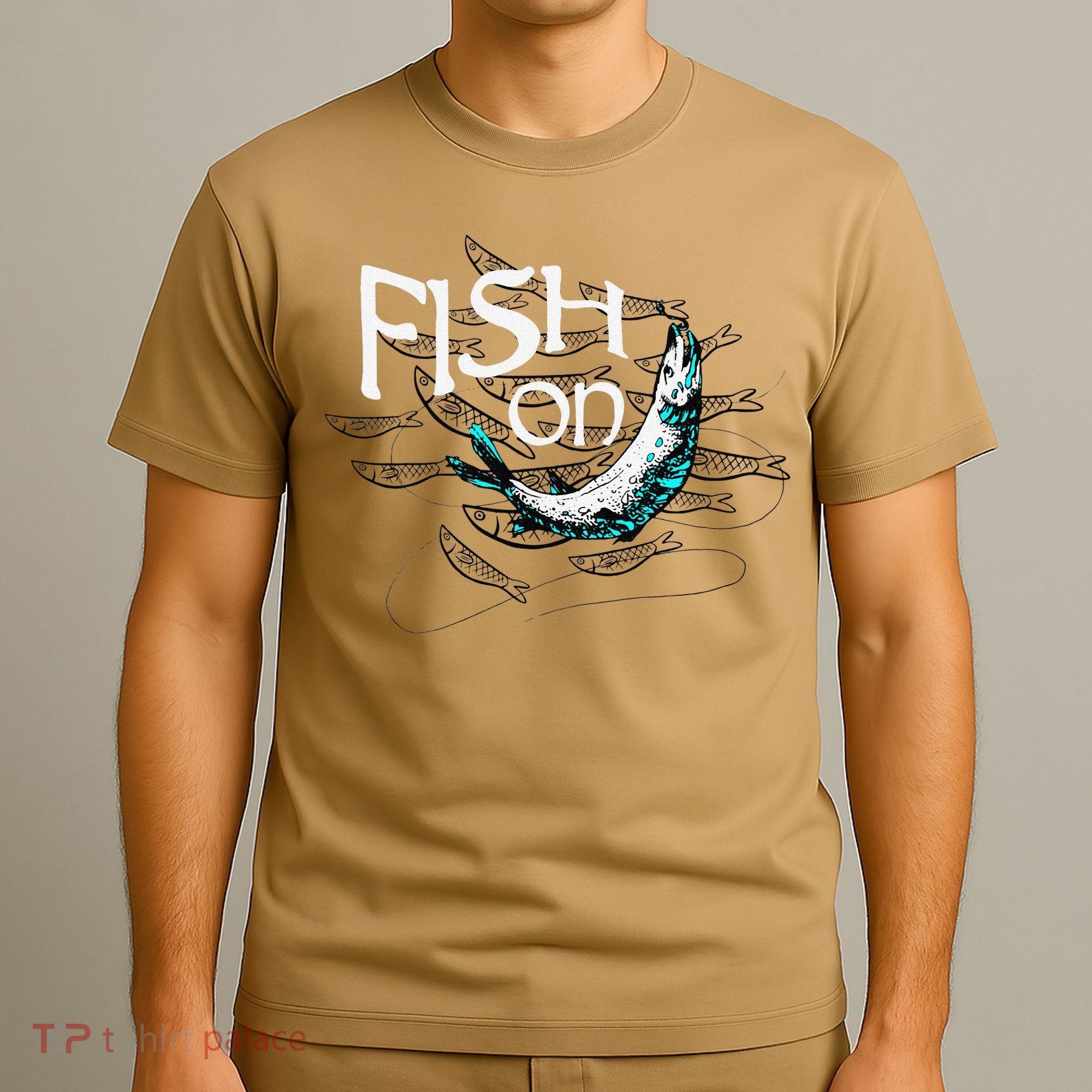 Fish On Fishing Gift For Bass Fisherman Fishing Gift T-Shirt