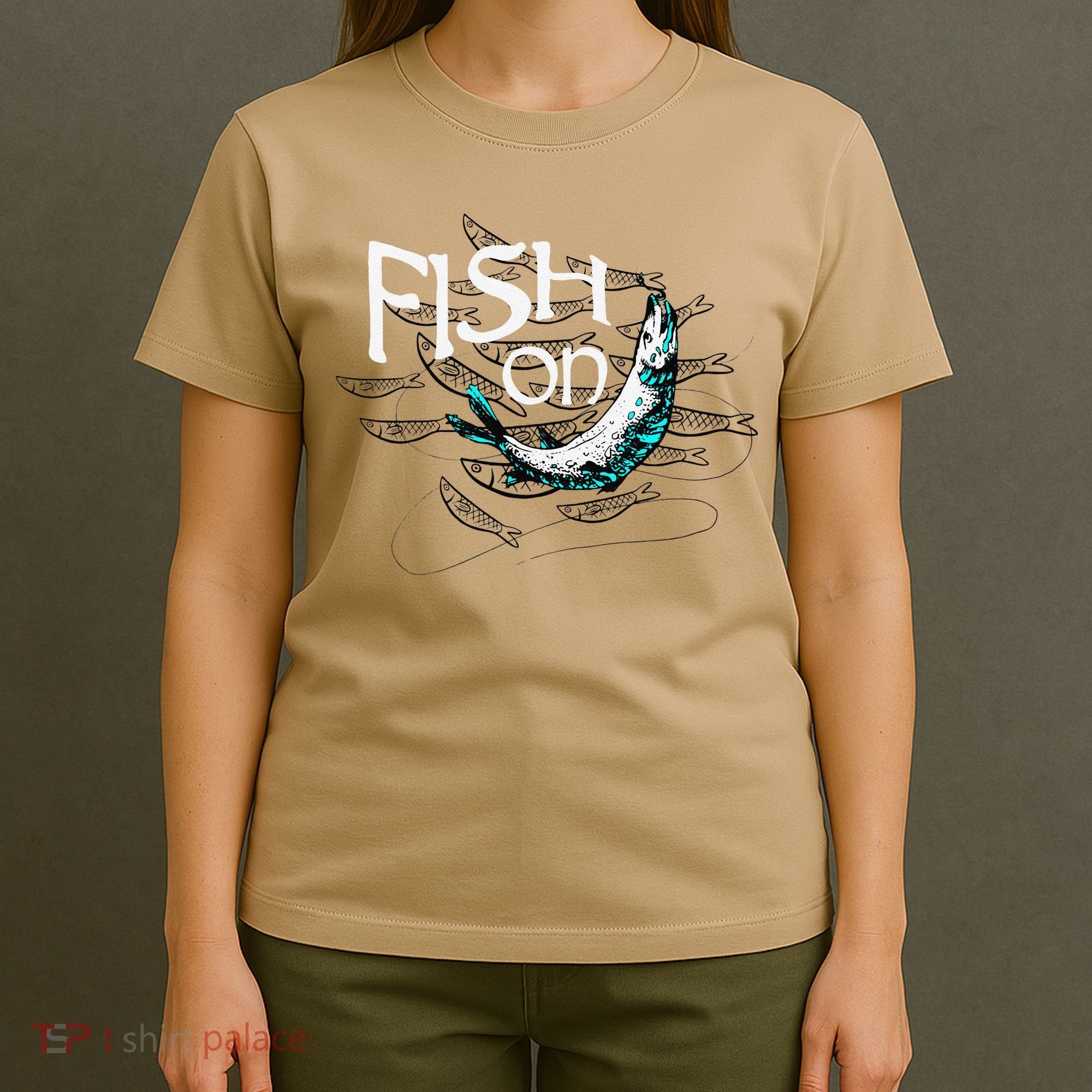 Fish On Fishing Gift For Bass Fisherman Fishing Gift T-Shirt