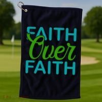 Faith Over Faith Golf Towel thumb 1