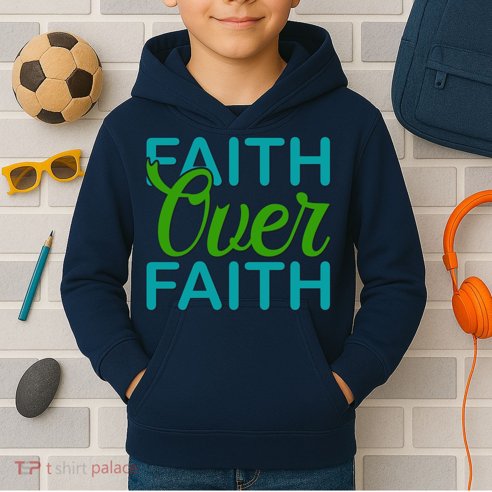 Faith Over Faith Kids Hoodie