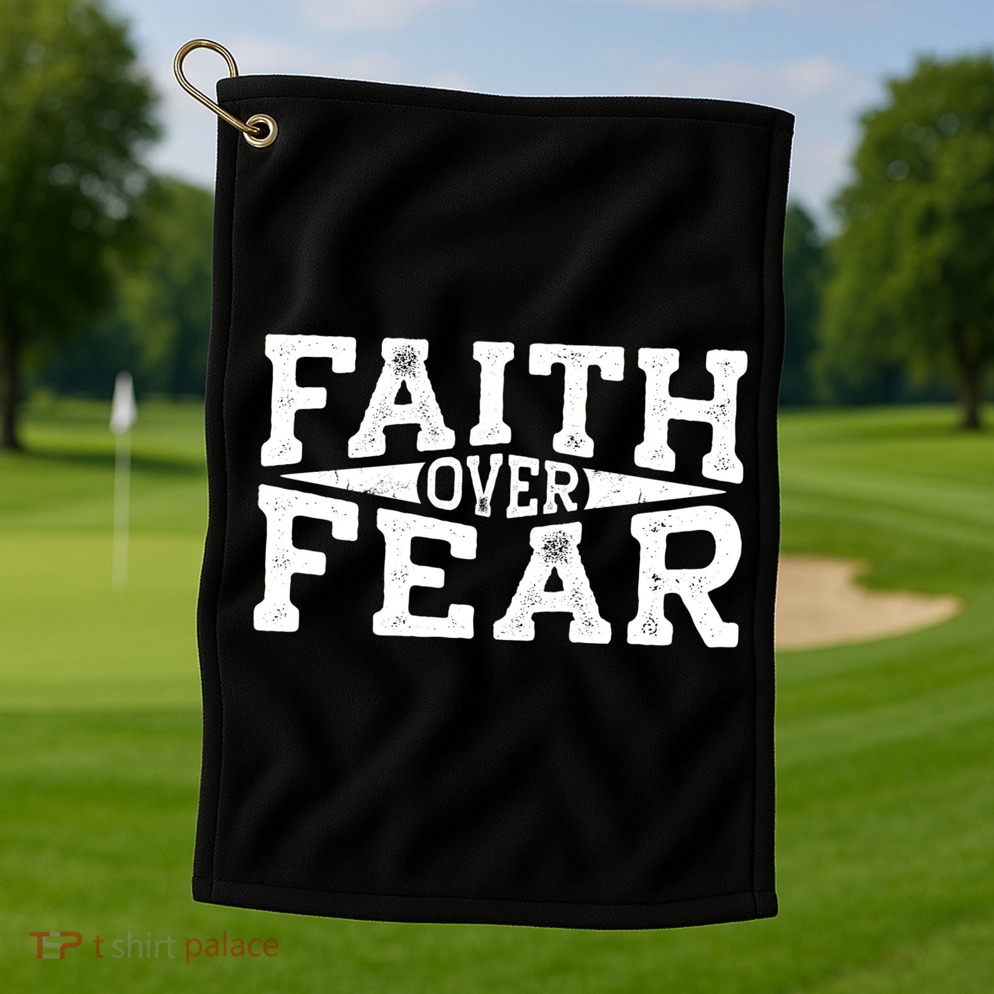 Faith Over Fear Golf Towel