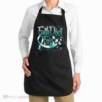 Faith Over Fear Ovarian Cancer Awareness Butterfly Apron thumb 2
