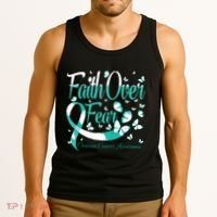 Faith Over Fear Ovarian Cancer Awareness Butterfly Tank Top thumb 3