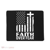 Faith Over Fear Conservative Christian US Flag Mousepad thumb 0