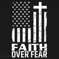 Faith Over Fear Conservative Christian US Flag Baby Bodysuit thumb 2