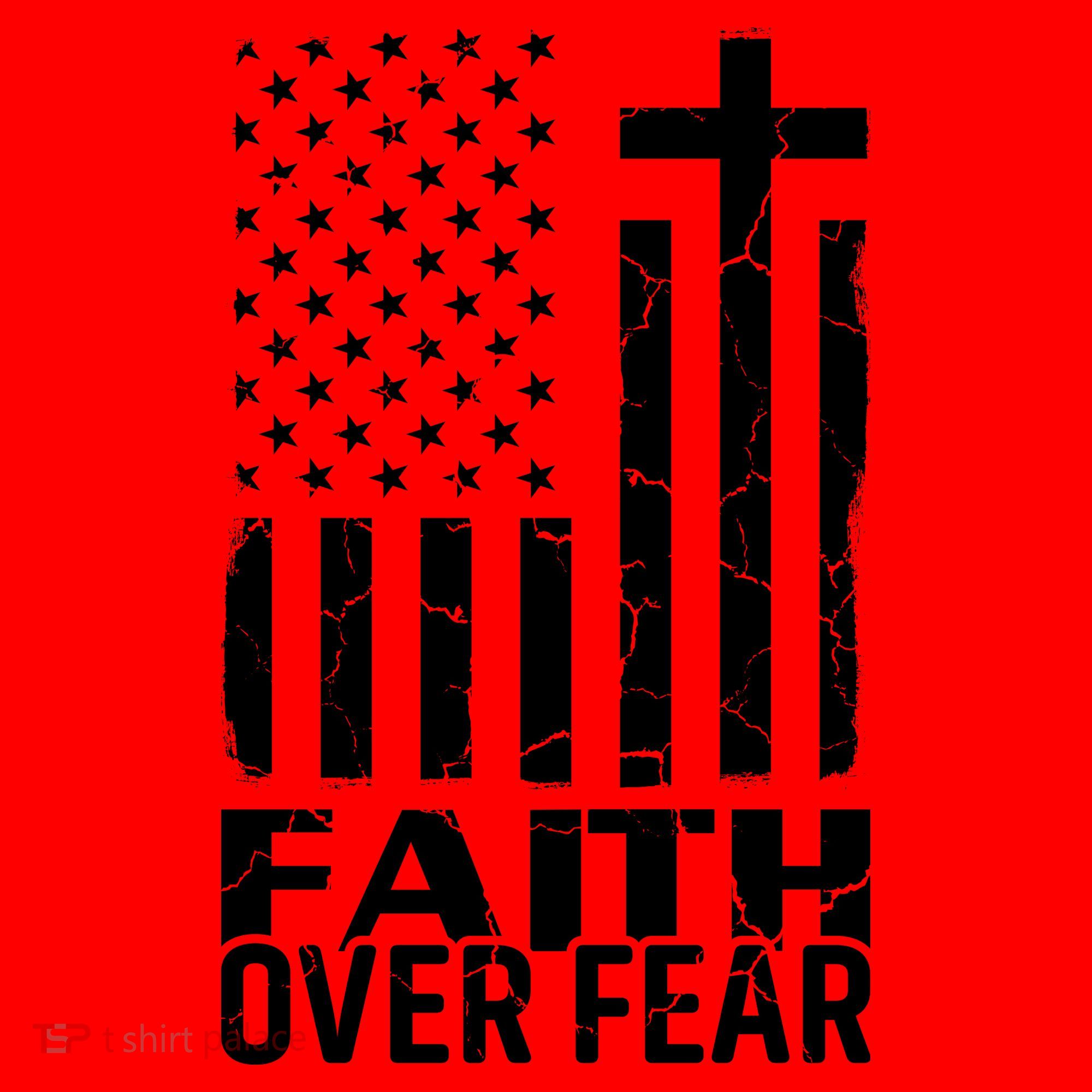 Faith Over Fear Conservative Christian US Flag Santa Hat
