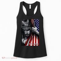 Faith Over Fear God Jesus Christian Flag Funny 4th Of July Women's Tank Top thumb 0