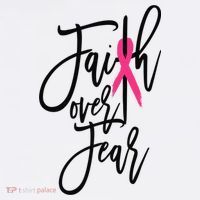 Faith Over Fear Cross Breast Cancer Awareness Christian Women's Hoodie thumb 2