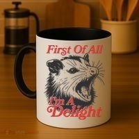 Funny Opossum First Of All Im A Delight Coffee Mug thumb 4