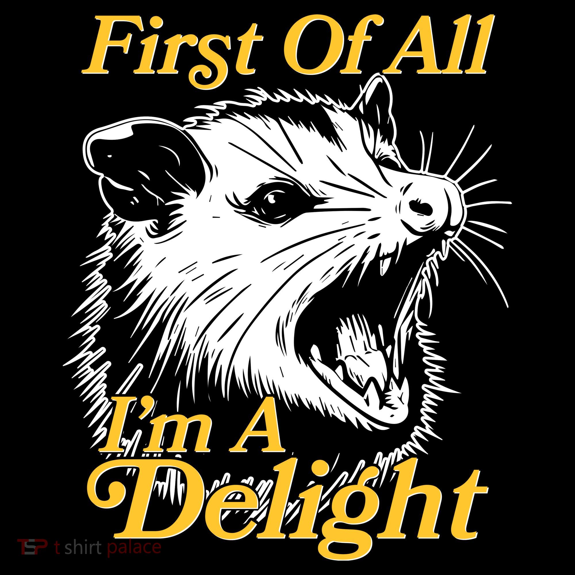 Funny Opossum First Of All Im A Delight Women's Tank Top