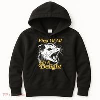 Funny Opossum First Of All Im A Delight Kids Hoodie thumb 0