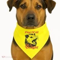 Funny Opossum First Of All Im A Delight USA-Made Doggie Bandana thumb 1