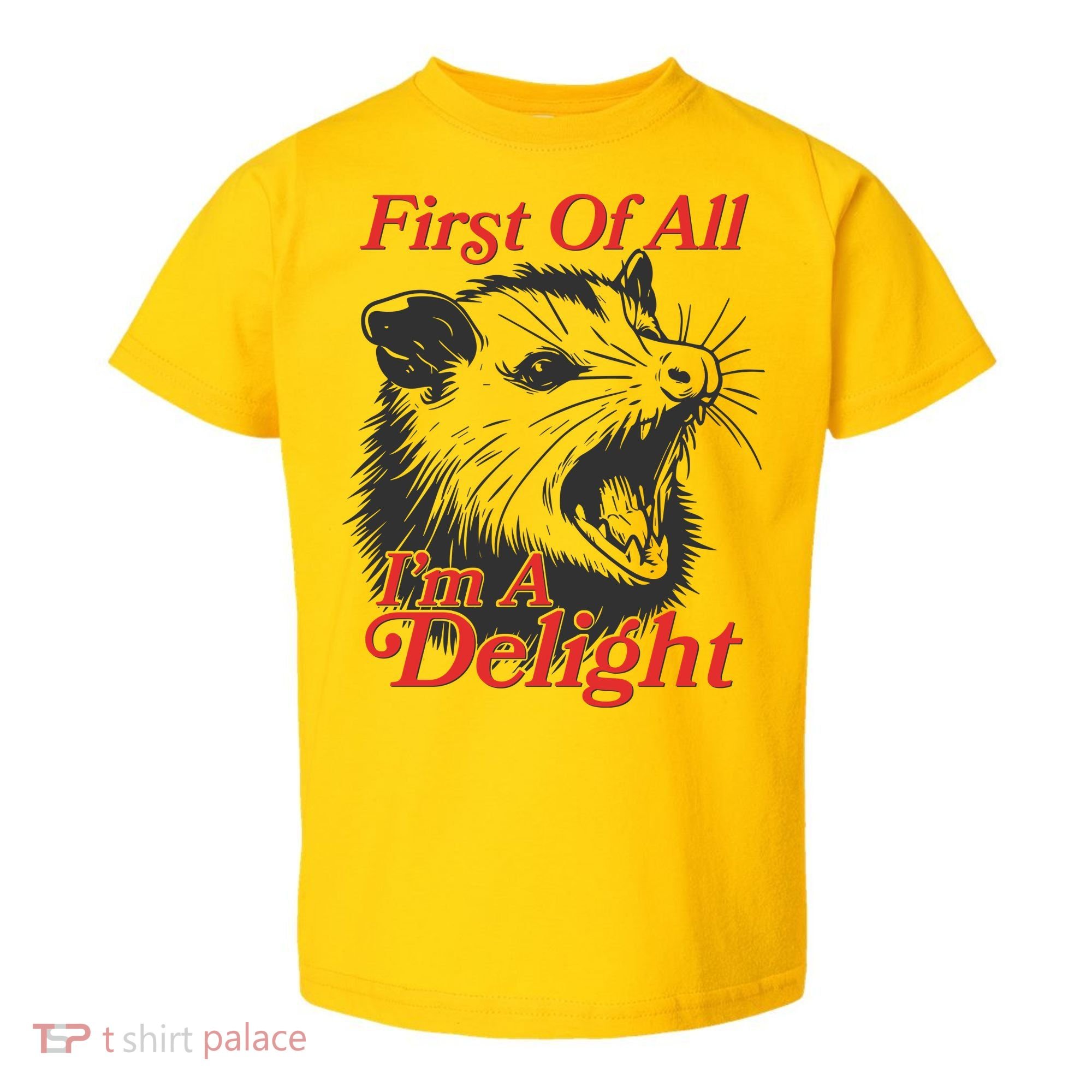 Funny Opossum First Of All Im A Delight Toddler T-Shirt