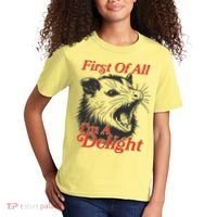 Funny Opossum First Of All Im A Delight Kids T-Shirt thumb 2