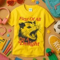 Funny Opossum First Of All Im A Delight Kids T-Shirt thumb 3