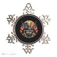 Faith Over Fear American Patriotic Cross Ornament thumb 0