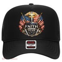 Faith Over Fear American Patriotic Cross Hat thumb 0