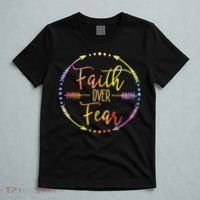 Faith Over Fear Arrow Lettering Inspirational Christian Gift  T-Shirt thumb 5