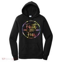 Faith Over Fear Arrow Lettering Inspirational Christian Gift  Women's Hoodie thumb 0