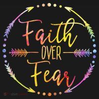 Faith Over Fear Arrow Lettering Inspirational Christian Gift  Women's Tank Top thumb 5
