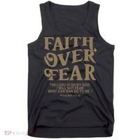 Faith Over Fear Christian Jesus Tank Top thumb 0