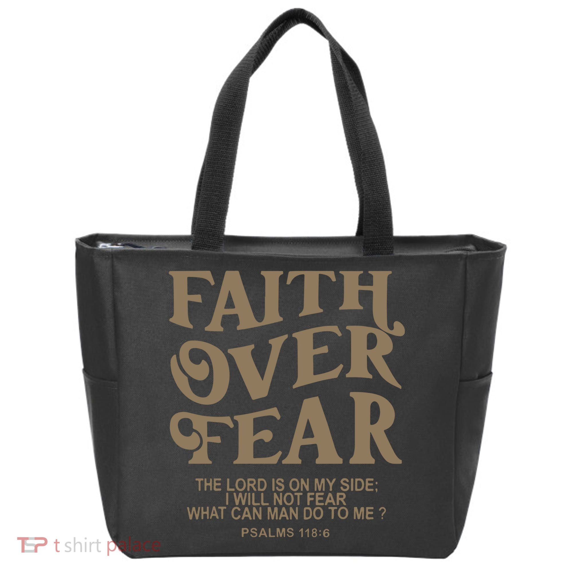 Faith Over Fear Christian Jesus Tote Bag