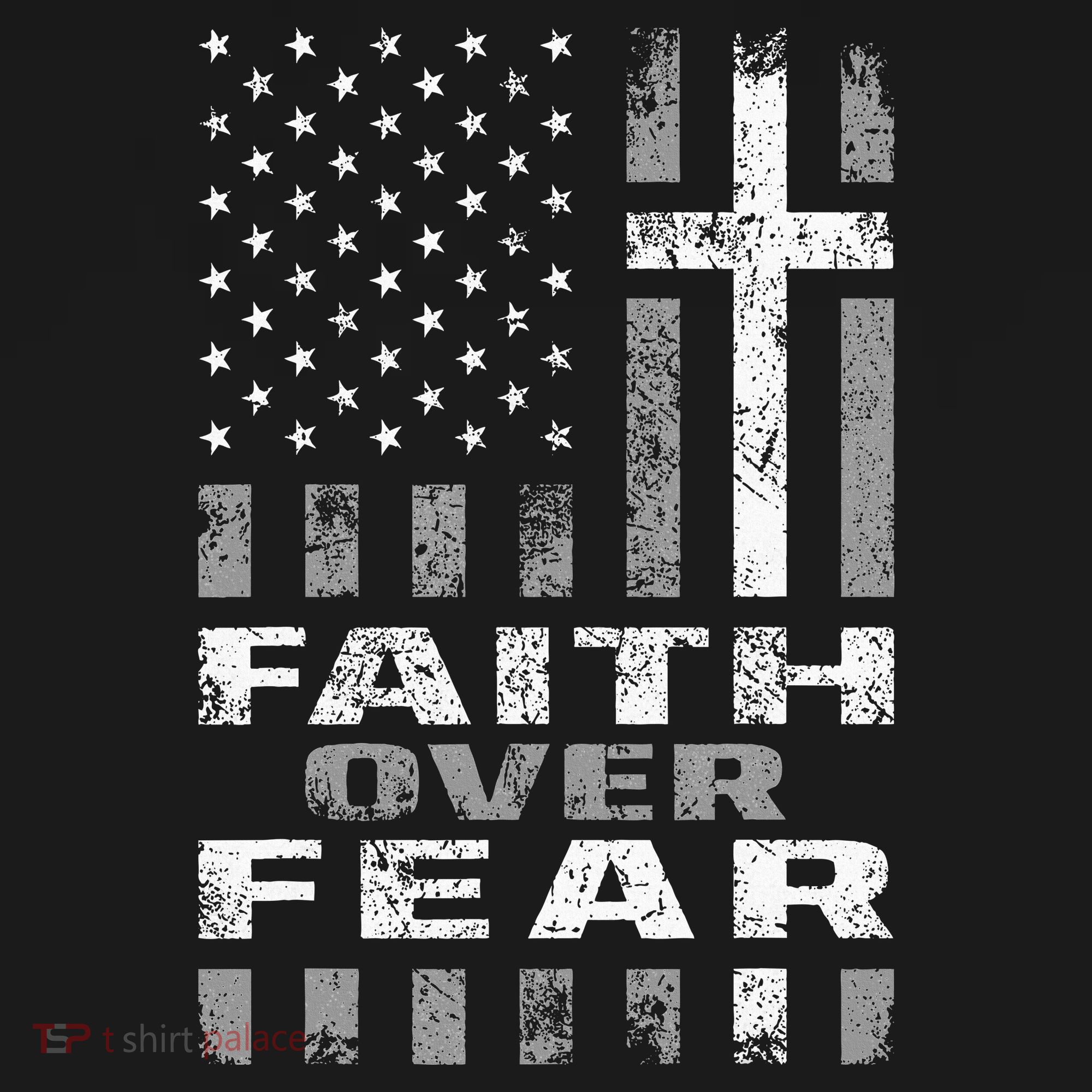 Faith Over Fear Christ Christian Cross Us Usa Women's Tank Top