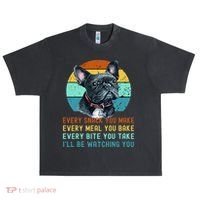 Frenchie or French Bulldog Dog Every Snack you Make Urban Oversized Heavyweight T-Shirt thumb 0
