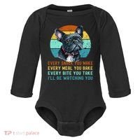 Frenchie or French Bulldog Dog Every Snack you Make Baby Long Sleeve Bodysuit thumb 0