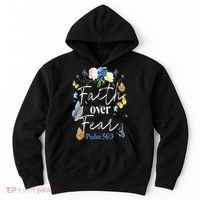Faith Over Fear Flower Butterfly Christian Bible Verse Hoodie thumb 0