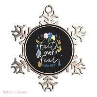Faith Over Fear Flower Butterfly Christian Bible Verse Ornament thumb 0