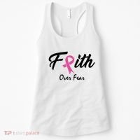Faith Over Fear Breast Cancer Ribbon Women's Tank Top thumb 0