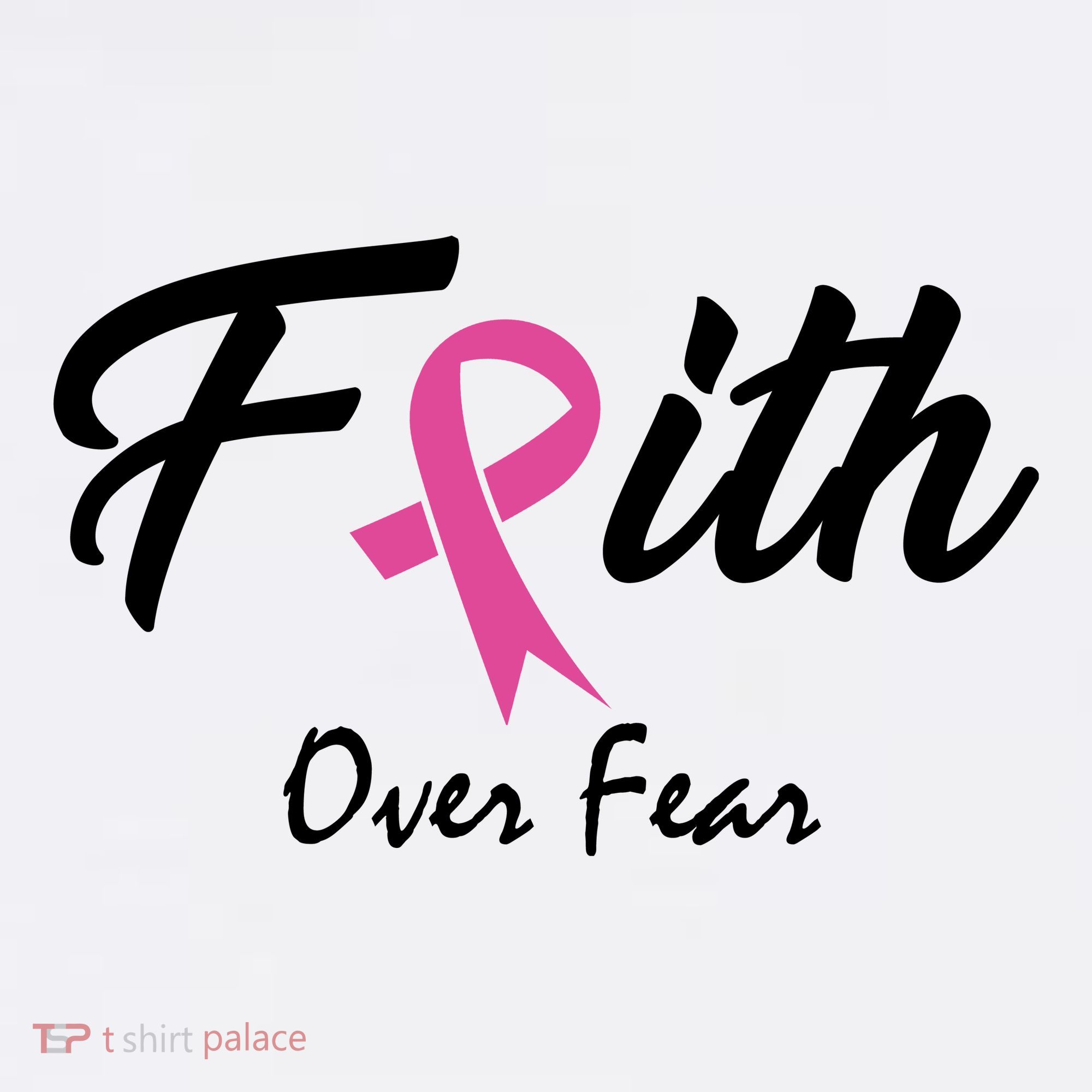 Faith Over Fear Breast Cancer Ribbon Women's Tank Top