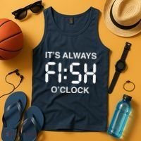 Fish OClock Funny Fishing Fisherman FatherS Day Gift Tank Top thumb 4