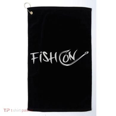 Fish On Fish Hook Golf Towel