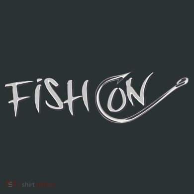 Fish On Fish Hook Flexfit Unipanel Trucker Cap