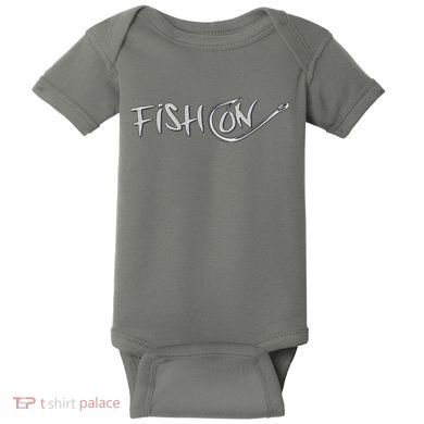 Fish On Fish Hook Baby Bodysuit