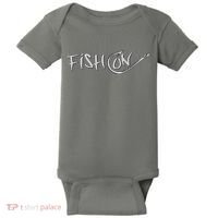 Fish On Fish Hook Baby Bodysuit thumb 0