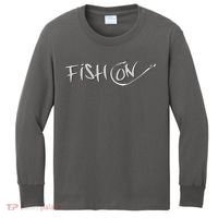 Fish On Fish Hook Kids Long Sleeve Shirt thumb 0