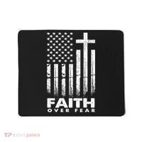 Faith Over Fear American Flag Mousepad thumb 0