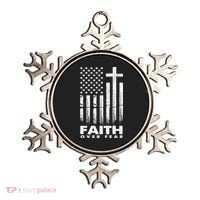 Faith Over Fear American Flag Ornament thumb 0