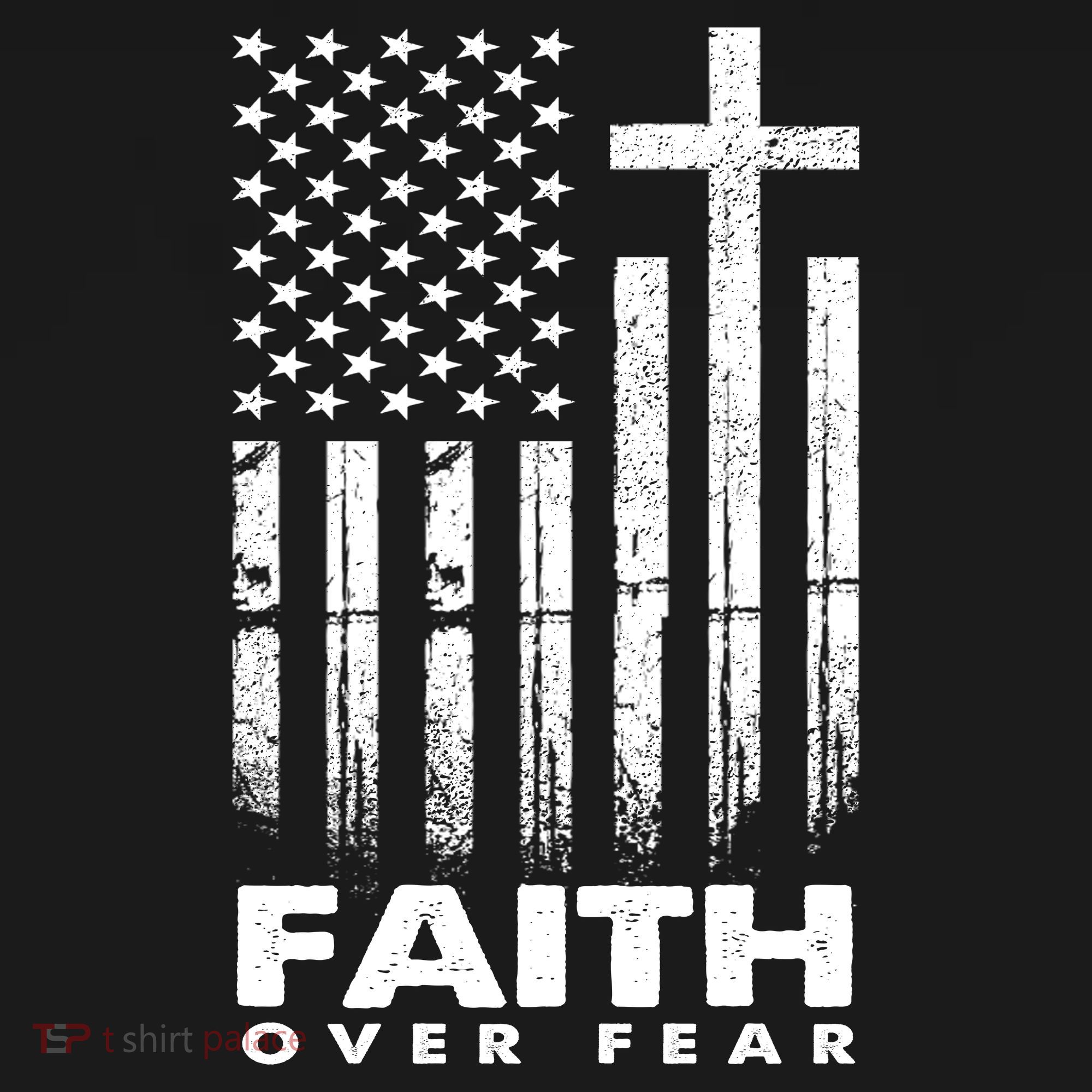 Faith Over Fear American Flag Women's Tank Top